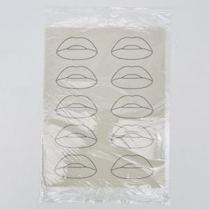 TEMU 마이크로블레이딩 및 영구 메이크업용 3개입 양면 실리콘 립 연습 스킨 - 무향, 무배터리 개인 관리 도구