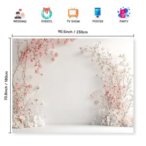 TEMU 1pc 꽃무늬 테이프스트리 백드롭, 짠 폴리에스터 직물, 로맨틱한 디자인, 가벼운 벽걸이, 패션 테마, 전기 없음, 결혼식 및 사진 세션용