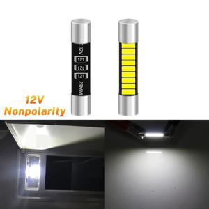 TEMU 6pcs T6 4014 9SMD LED 자동차 루프 라이트, 29mm 31mm, 더블 포인티드, 플랫 헤드, 12V 화이트 인테리어 리딩 및 선샤이드 메이크업 램프, 자동차용 LED 교체, 배터리 없음