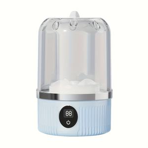 TEMU GENAI 휴대용 미니 세탁 컵 - 원버튼 시작, 2가지 세탁 모드, USB 충전식 컴팩트 여행용 섬세한 의류 및 속옷 세탁기, 신형 임펠러 디자인 핸드워시 시뮬레이션, 변형 없음, 18650 리튬 배터리, 섬세한 옷 청소기, 현대적인 가전제품, 내구성 있는 플라스틱 바디
