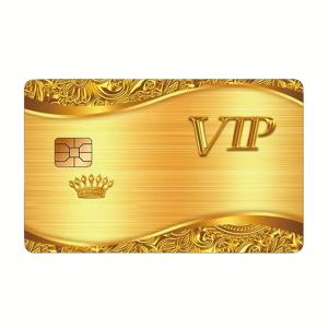 TEMU 1개 초슬림 럭셔리 금속 VIP 카드 스티커 - 화려한 골든 크라운 디자인, 반짝이는 글리터 비닐, 고품질 & 주름 방지, 뱀부리스 보호 기능 (은행/체크카드/신용카드용)