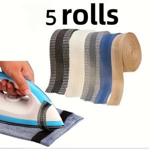 TEMU 5 롤/세트 핫 스타일 자체 접착 철자 바지 밑단 테이프 - 스ूट, 청바지 및 바지용 - 쉬운 DIY 수선 액세서리