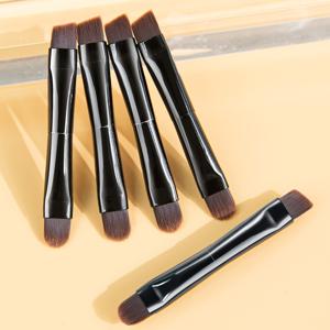 TEMU 5pcs 듀얼 헤드 눈썹 브러시, 눈썹 애플리케이션 및 아이 섀도우용 소형 미니 2-in-1 여행용 메이크업 브러시, 매우 컴팩트한 품질의 손잡이가 재사용 가능합니다.