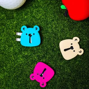 TEMU 1/3 팩 귀여운 곰 컬러 골프 마커 - 자석 모자 클립 - 골프 볼 마커 - 페어웨이에서 공을 위치시키기 위한 사용하기 쉬운 고급 골프 액세서리, 골퍼에게 완벽한 선물