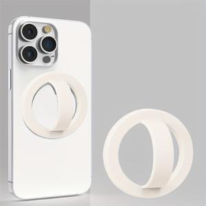 TEMU iPhone 15용 원형 그립이 있는 자석 실리콘 폰 케이스, 편안하고 강력한 홀드, MagSafe와 호환 가능, 내구성 있는 보호 커버, 배터리 없음, 전자 부품 없음