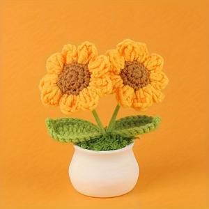 TEMU 꽃병 속 손으로 짠 , 추수 감사절, 크리스마스, 할로윈, 부활절, 한ука, 가정 및 침실 장식, 진짜 같은 인조 꽃 식물, 완벽한 선물 아이디어를 위한 축제용 탁상 장식품.