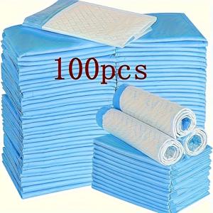 TEMU 100개입 17.2인치 * 12.99인치 일회용 강아지 훈련 패드 - 고흡수력, 방수, 반려동물 및 트레이너를 위한 완벽한 제품. 두꺼운 소재의 일회용 배변패드, 냄새 제거 기능|배변패드