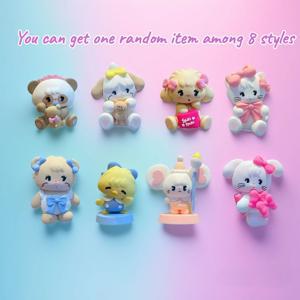 TEMU Mikko Healing Series Blind Box - 귀여운 애완 동물 인형, 실내/실외 장식, 생일 및 가정용 공예 선물에 완벽한, 사무실 책상 액세서리, 공부실 장식, 사무실 책상 액세서리 | 재미있는 디자인 | 내구성 있는 공예 기술, 귀여운 책상 장식