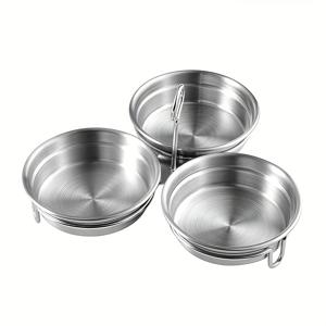 TEMU 3pcs 스테인레스 스틸 스팀어 에그 몰드 - 가정용 아침 식사에 완벽, 청소 및 사용이 쉬우며, 채소와 함께 스팀 에그를 만드는 데 이상적, 아침 식사 필수품|스테인레스 스틸 몰드|내구성 있는 주방 용품|계란찜기
