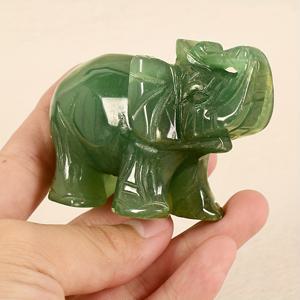 TEMU 1개 손으로 조각한 천연 그린 어벤처린 옥 코끼리 조각상 - 광택 있는 아트 장식, 집, 크리스마스, 파티 장식, 추수감사절 선물에 이상적, 코끼리 장식, 크리스마스 장식