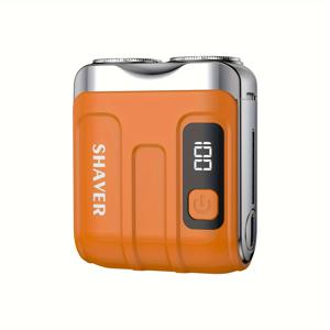 TEMU 디지털 디스플레이, 다섯 가지 색상 옵션, 깨끗한 면도, USB 충전, 할로윈 및 크리스마스 선물 옵션을 갖춘 업그레이드된 미니 전기 휴대용 듀얼 블레이드 플로팅 남성용 전기 면도기