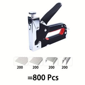 TEMU 4000개의 나일과 함께 4 in 1 헤비 듀티 스틸 나일 건, 조절 가능한 스테이플러 건, 수동 작동, 나일 풀러 도구 키트, 목재, 가구, 목공, DIY 홈 장식 - 배터리 필요 없음|네일