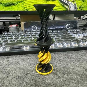 TEMU 1팩 3D 프린트 스피럴 데스크탑 런처 - 내구성 있는 PVC 스킬 챌린지 장식품, 밝은 색상 (보라색, 녹색, 흰색, 노란색, 검은색) - 재미있는 사무실 데스크 장식 및 독특한 파티 선물, 데스크 장식, 재미있는 디자인, 튼튼한 베이스