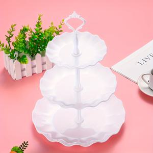 TEMU 1/3개 휴일 테마 플라스틱 디저트 스탠드, 케이크 및 과자용 다층 파티 트레이, 식품 접촉 안전, 가정, 레스토랑 및 파티에서 사용 가능, 크리스마스, 할로윈, 이스터