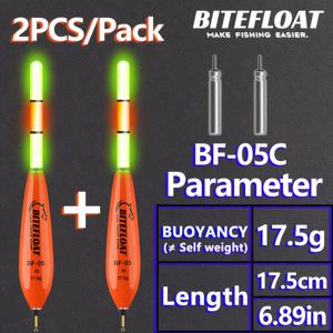 TEMU 2pcs 낚시 발광 전자 플롯 낮과 밤 듀얼 사용 두꺼운 플롯 높은 투과율 LED 라이트 스틱 대형 플로티비티 5g-18g 짧은 스타일로 긴 거리 캐스팅에 CR425 사용