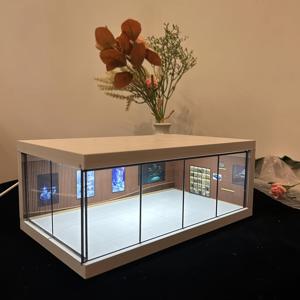 TEMU 내장 LED 조명이 있는 1/64 스케일 자동차 모델 디스플레이 쇼케이스 - 세부적인 차고 장면, 수집용 장난감 자동차를 위한 다단계 디자인, 비독성 PVC 소재, 수집가 및 디스플레이 열혈팬을 위한 이상적인 차고 디스플레이 케이스 | 현대 차고 디자인 | PVC 디스플레이 케이스
