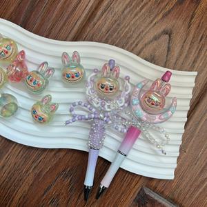 TEMU 4개의 랜덤한 3D 홀로우 토끼 DIY 비즈 펜 키트, 귀걸이 장식 비즈, DIY 헤어핀 장식, 신발 장식, 휴대 전화 체인 귀걸이 제작 재료, 휴일용 필수품입니다.|머리핀