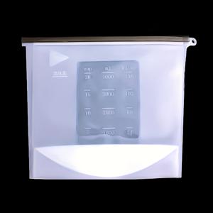TEMU 1개 3000ml & 4000ml 식품용 실리콘 보관백 밀폐 및 측정 표시 포함 - 과일, 채소, 식사 준비, 조각 제어를 위한 대용량 주방 정리함 | 반투명 디자인 | 튼튼한 손잡이 기능, 음식 저장|냉동고
