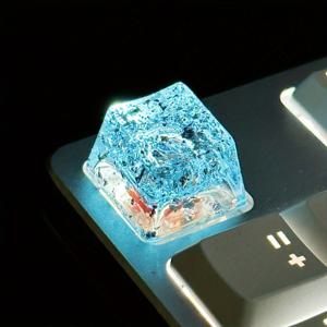 TEMU 멀티컬러 투명 주석지 키캡, 기계식 키보드 OEM R4용