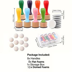 TEMU CYFUN DESIGN 미니 잉크 블렌딩 툴 세트, 교체 가능한 폼 패드 포함, 무충전, 다색, DIY 스크랩북, 크래프트 카드 및 배경 제작용 번들