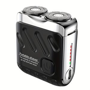 TEMU MIMI의 새로운 전기 면도기는 자기 흡입 듀얼 블레이드 헤드, 2단 USB 충전, 미니 자동차 휴대용, 남성용 전기 면도기 기능을 갖추고 있습니다 모바일 라조|USB|USB