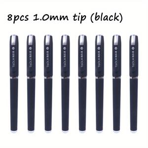 TEMU 8개입 0.5/0.7/1.0mm 총알촉 고용량 젤 펜, 생생한 컬러 볼펜, 부드러운 필기감, 학생, 교사, 직장인에게 완벽 (검정 / 파랑 / 빨강)