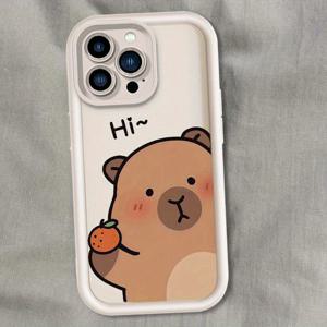 TEMU 재미있는 만화 귀여운 카피바라 애플 아이폰 16 15 14 11 X XS XR SE 8 7 6 미니 플러스 아이 래더 폰 케이스 패션 커버
