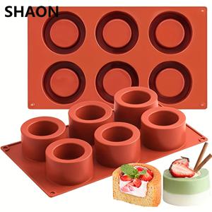 TEMU SHAON 실리콘 원형 무스 케이크 모양, 식품 접촉 안전, 베이킹, 캔디 초콜릿 트레이, 페이스트리 치즈 케이크 빵 베이킹 도구, 크리스마스, 추수 감사절에 가장 적합합니다.