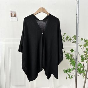 TEMU 1개 선셰이드 얇은 루즈 솔리드 컬러 숄, 자카드 공예, 장식 버튼, 야외 여행 및 에어컨 실내 착용 가능, 변형 방지, 완벽한 어머니날 선물