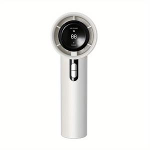 TEMU 휴대용 핸드헬드 터보 팬, 5~8시간 배터리 수명, 13,000 RPM 브러시리스 모터 헤어 드라이어 풍속 최대 9m/s, 100단계 조절 가능, USB 충전 미니 선풍기, 실내외 사용 가능 버튼 제어