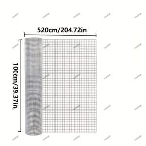 TEMU 갈바니 메탈 메쉬 코일 - 0.5인치 내구성 및 녹방 방지 치킨 코프, 토끼 케이지, 정원 울타리, 집 및 DIY 프로젝트용 - 39.37