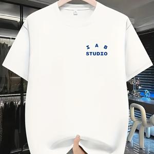 TEMU 남녀공용 캐주얼 반팔 티셔츠 - 