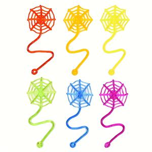 TEMU 6개 컬러풀 탄성 거미줄 스티키 핸드 - 할로윈, 크리스마스, 부활절 파티 선물, 교실 보상, 카니발 상품 및 선물 가방 채우기용 내구성 있는 열가소성 고무, 전기가 필요 없는 재미있는 디자인, 신축성 소재