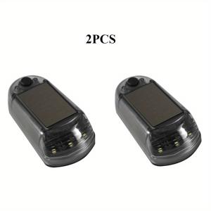 TEMU 2pcs 태양광 LED 자동차 장식 조명, 충전식 배터리, 쉬운 설치, 비수면 방지, 밝은 흰색 및 오렌지 LED 분위기 조명, 자동차용 태양광 조명|무드등
