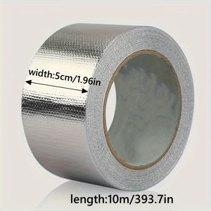 TEMU 다목적 유리섬유 알루미늄 테이프 - 다양한 크기 787.4인치/393.7인치/196.8인치 - 방수, 고온 파이프 실란트, 난방관, 태양광 패널, 주방 배기가스구멍, 온수기용 - 금속, 목재, 유리, 플라스틱, 돌 표면에 적합한 고온 접착제