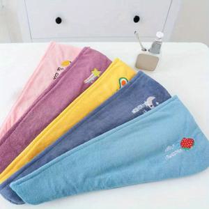 TEMU 5PCS 셋트 빠른 헤어 드라이 헤드 타월 - 부드럽고, 자수가 들어간 어린이와 여성을 위한 드라이 헤어 타월 - 젖은 머리카락