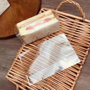 TEMU 1팩 투명 샌드위치 포장 백, 수제 샌드위치 포장 백, 케이크 파티 스낵 백