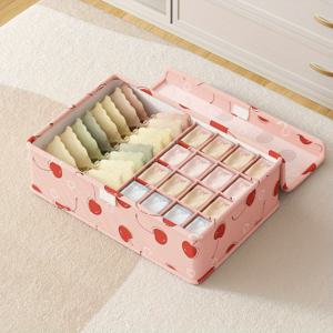 TEMU 1pc 핑크 속옷 보관함 옥스포드 천 가정용 서랍 분류 속옷, 양말 보관함 뚜껑 가구 용품 지향 제품