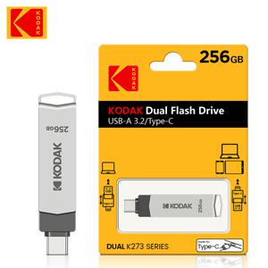 TEMU KODAK K273 USB 플래시 드라이브 USB3.2 타입 C 고속 듀얼 메모리 스틱, 스마트폰 및 노트북용 32GB/128GB/64GB/256GB 펜드라이브