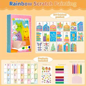 TEMU 35pcs DIY 스크래치 아트 세트, 스크래치 종이 점 그리기 종이 세트, 포인트리즘 스크래치 페인팅, 스위지 페인팅 키트, 마법 스크래치 책 세트, DIY 스크래치 노트북 포스트카드 파티 선물