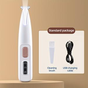 TEMU LED 라이트 및 디스플레이가 있는 무선 조용한 애완동물 발톱 깎기 기계, 개와 고양이용 넓은 블레이드 클리퍼 - 민감한 부위에 안전, 인체공학적 디자인, 리튬 배터리로 구동되는 USB 충전식, 강아지 네일 클리퍼|손톱깎이