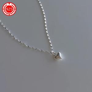 TEMU 925 실버 패션과 우아한 하트 펜던트 목걸이, 빈티지 스타일, 캐주얼한 착용과 선물로 적합합니다.