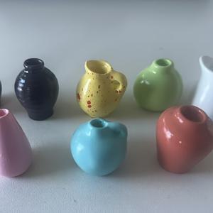 TEMU 8pcs 세라믹 자석 화분, 레트로 미니 자석 냉장고 스티커, 냉장고 표면에 붙일 수 있는 장식으로 적합한 가정 장식, 냉장고 스티커