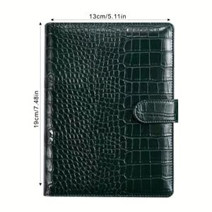 TEMU 세련된 디자인의 A5/A6 PU 가죽 바인더 예산 6 링 노트북, 현금 예산 폴더의 자기 버클 마감 커버가 있는 개인 주최자 바인더 커버|포카바인더
