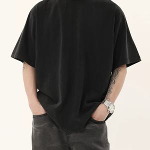 TEMU 캐주얼 폴리에스터 성인용 티셔츠 - 폴리에스터 95%, 엘라스테인 5% 크루넥 반팔 티, 단색, 중간 신축성 니트 원단, 여름 착용