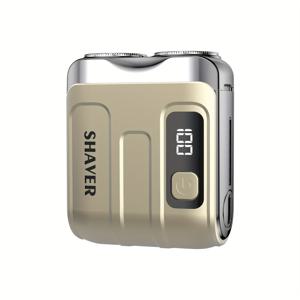 TEMU 디지털 디스플레이, 다섯 가지 색상 옵션, 깨끗한 면도, USB 충전, 할로윈 및 크리스마스 선물 옵션을 갖춘 업그레이드된 미니 전기 휴대용 듀얼 블레이드 플로팅 남성용 전기 면도기