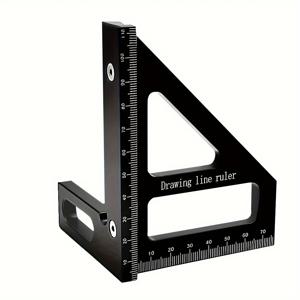 TEMU 정밀 3D 다각도 측정 자, 45/90도 알루미늄 합금 목공 사각형, 목수, 건축업자 및 DIY 프로젝트용 고정밀 레이아웃 도구, 레이저 각인 스케일, 읽기 쉬운 & 녹 방지 디자인