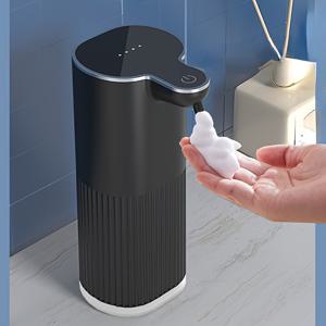 TEMU 대용량 380ml USB 충전식 비누 분배기 - 무선, 터치리스 액체 분배기, 투명 창문, 방수 및 경량 디자인, 가정 및 욕실에 적합, 크리스마스 선물 아이디어, 비누 바 분배기