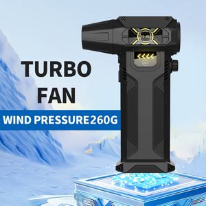 TEMU 1개 USB 충전식 쿨링 팬, 듀얼 기능 스노우 및 먼지 제거기, 고출력 터보 풍력, 220W 피크 파워, 400000 RPM 브러시리스 모터, 차량·소파·카펫 청소용! 4000mAh*2 대용량 배터리 포함, LED 디스플레이 & 조명 기능! 야외 바베큐 숯 불어내기 가능!