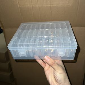 TEMU 투명 플라스틱 보석 정리함 30개 세트 - 구슬 및 소품 보관용, 그리드 칸막이 디자인으로 쉽게 확인 가능, 보석 수납함 | 투명한 설계로 보석류 정리